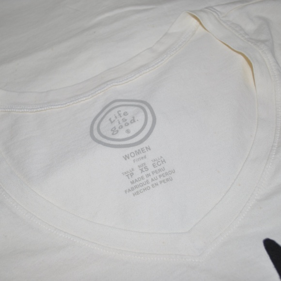 LIFE IS GOOD Love Note Heart S/S Tee T-Shirt XS - Picture 3 of 3